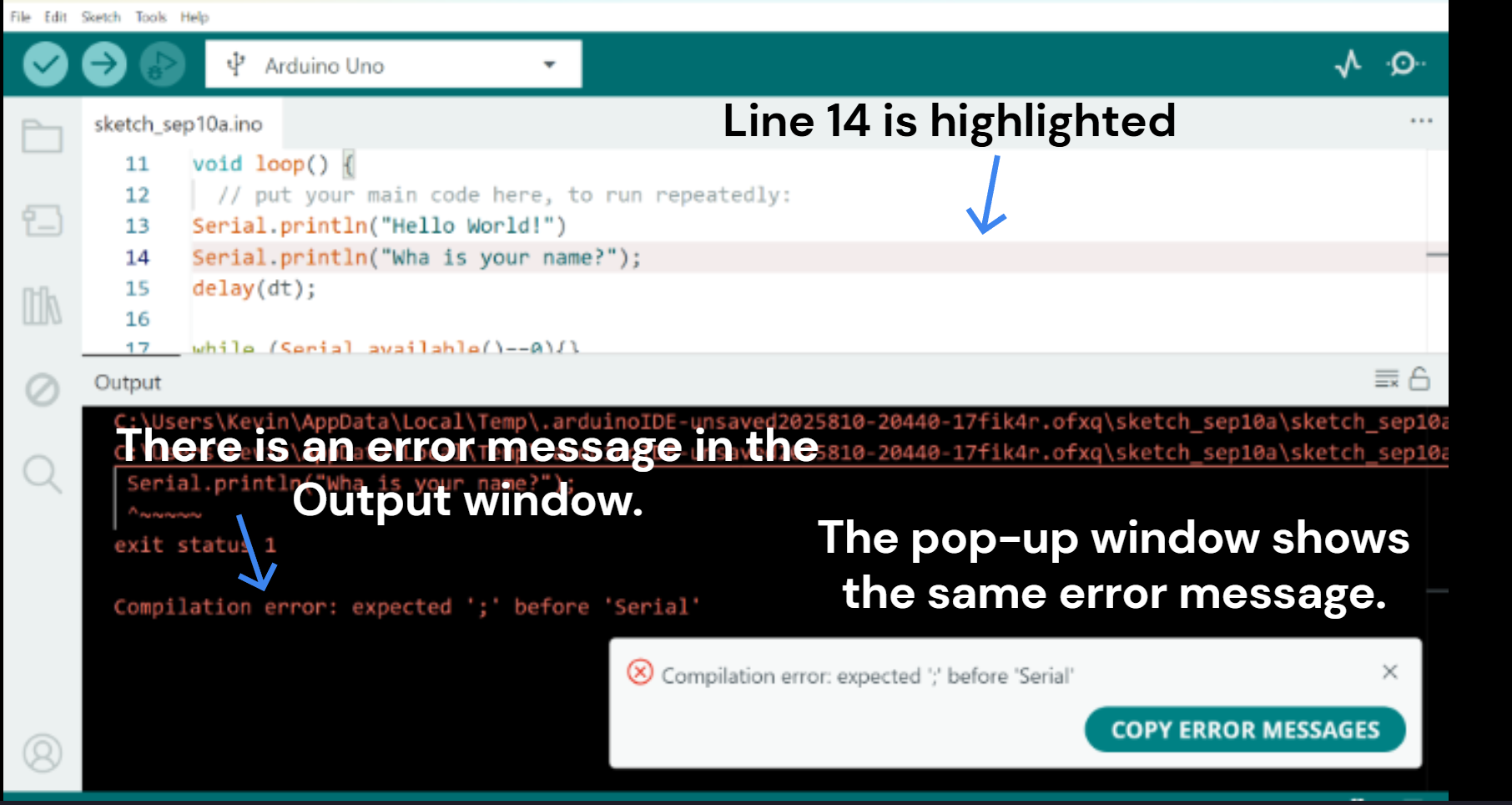 Arduino IDE interface showing the process of verifying and uploading the sketch to the Arduino UNO MCU. The interface includes buttons for verify (check mark) and upload (arrow), with a clean and technical environment designed for ease of use.