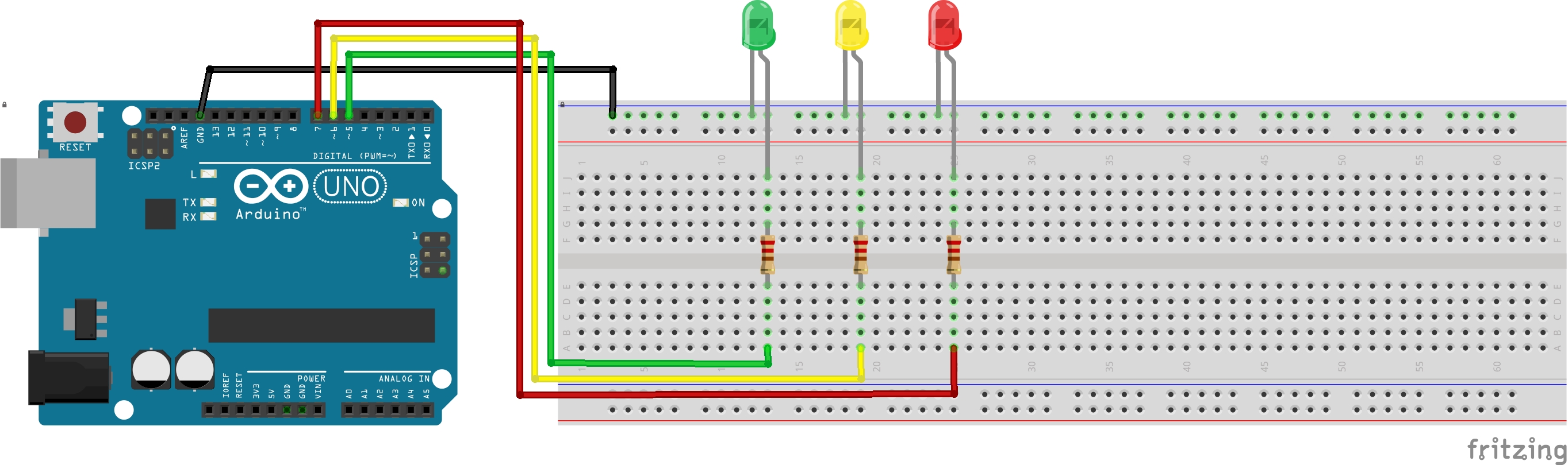 Traffic light circuit diagram